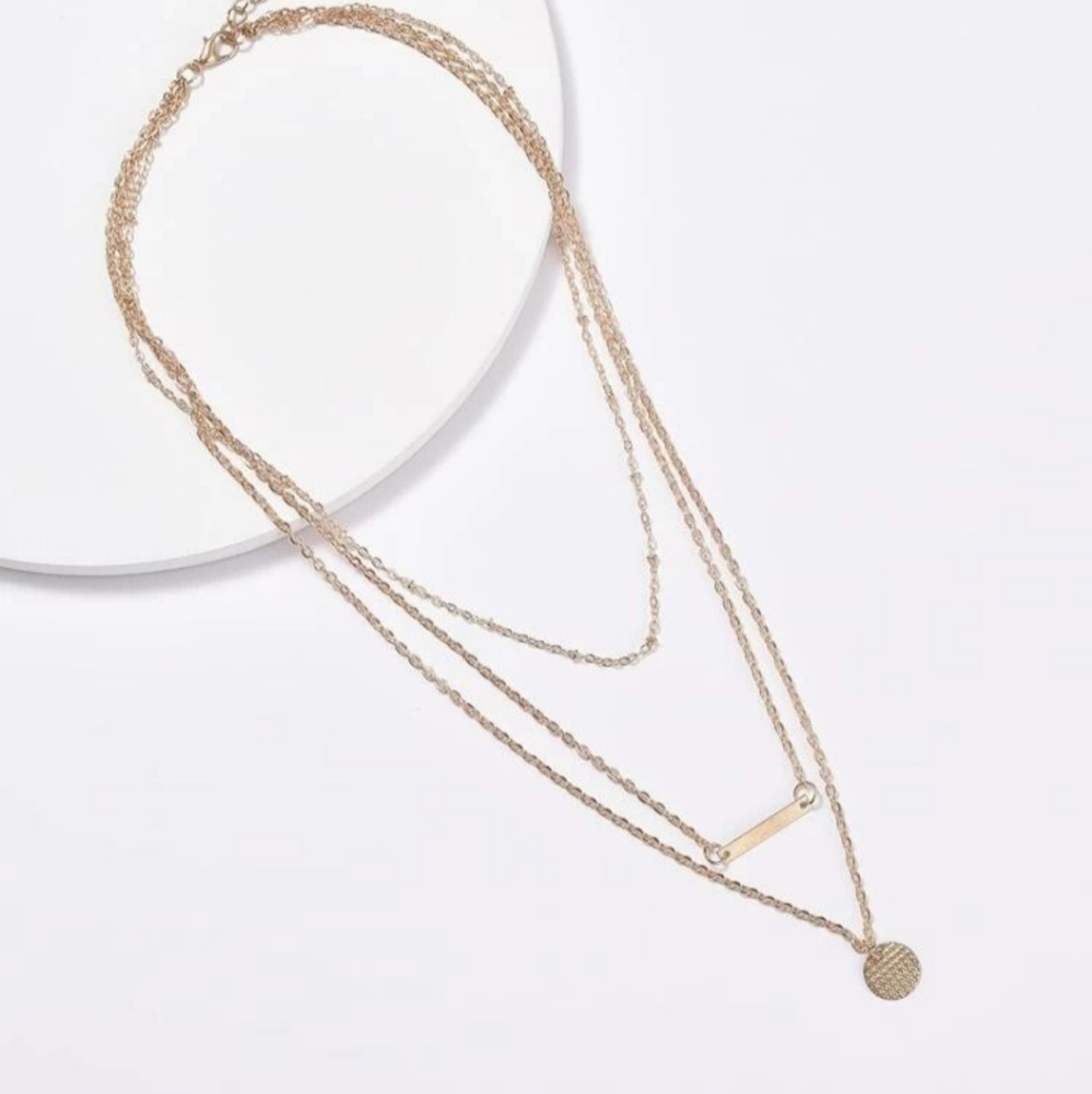 *Magdalena* Coin Layered Necklace - Picture 4 of 4